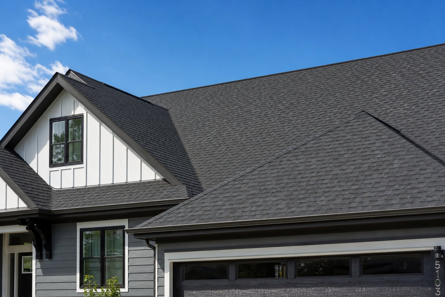 New architectural shingle roof